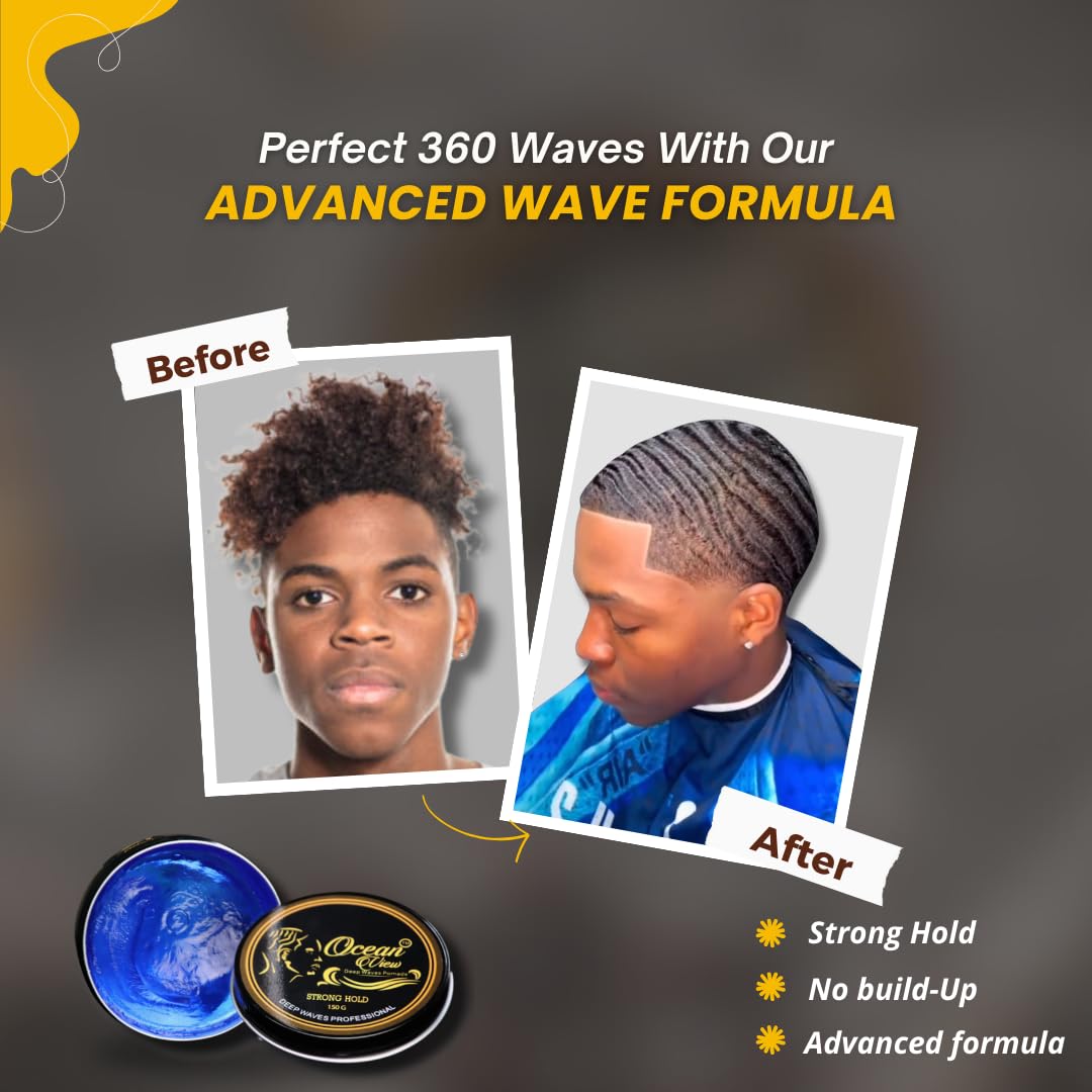 Hands applying Ocean View Deep Waves Pomade for smooth, controlled styling
