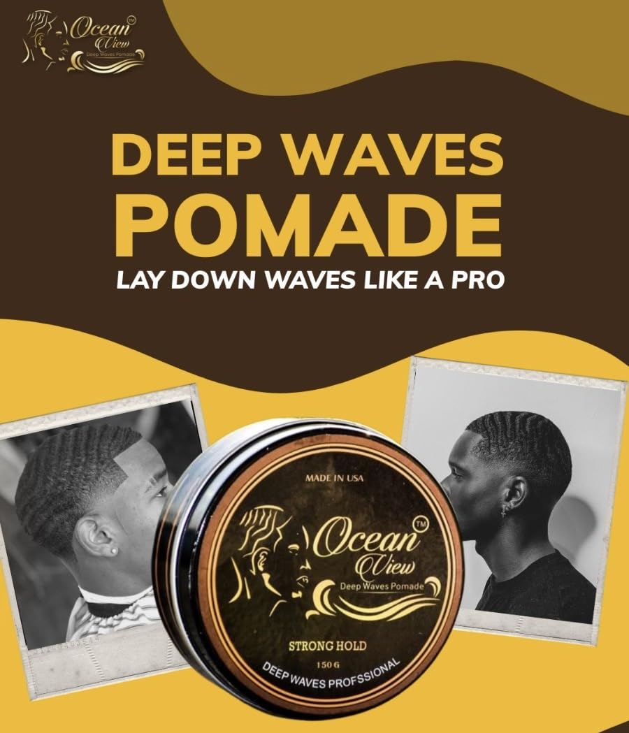 Barbershop-scent of Ocean View Deep Waves Pomade enhances grooming routine