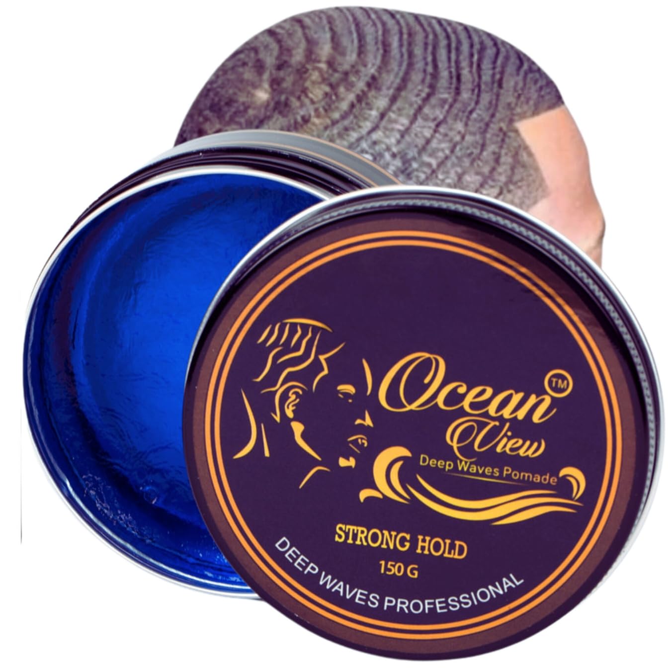 Ocean View Deep Waves Pomade bottle front for strong hold styling