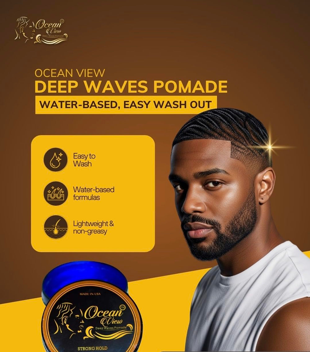 Ocean View Deep Waves Pomade texture closeup highlighting silky consistency for even distribution