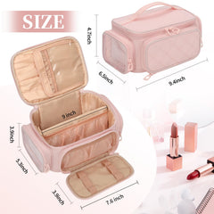 OCHEAL makeup bag brush-compartment protects brushes from dust.