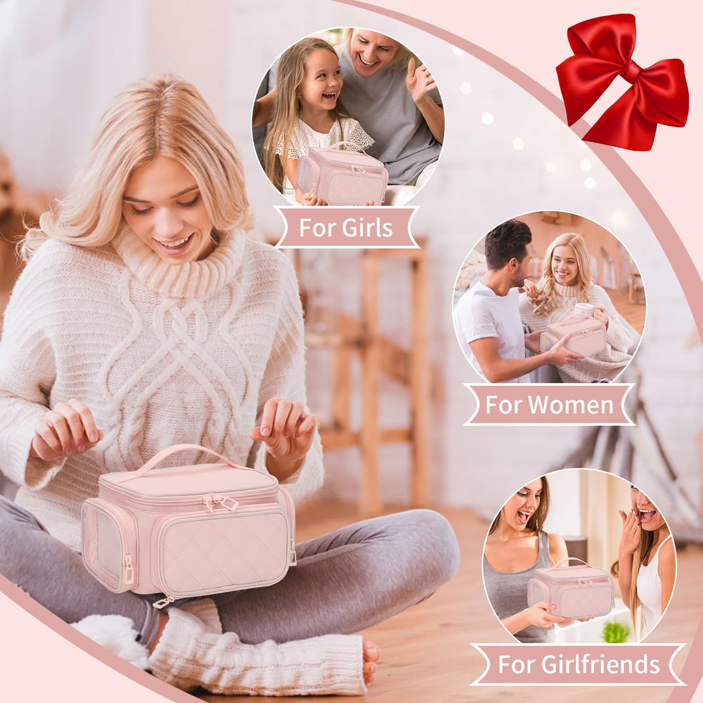 OCHEAL large makeup bag pink gift-ready design suits special occasions.