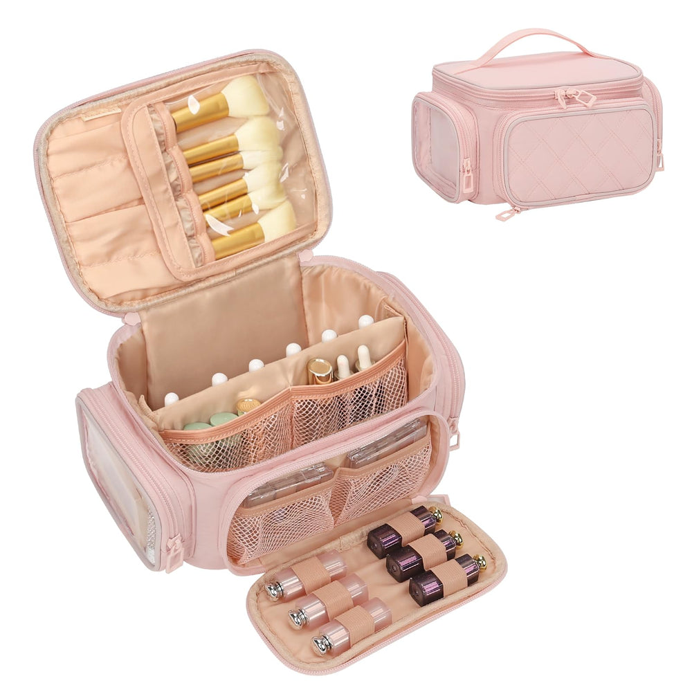 OCHEAL large makeup bag travel-setup demonstrates versatile organization.