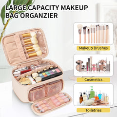 OCHEAL makeup bag detachable Velcro divider for customized storage space.