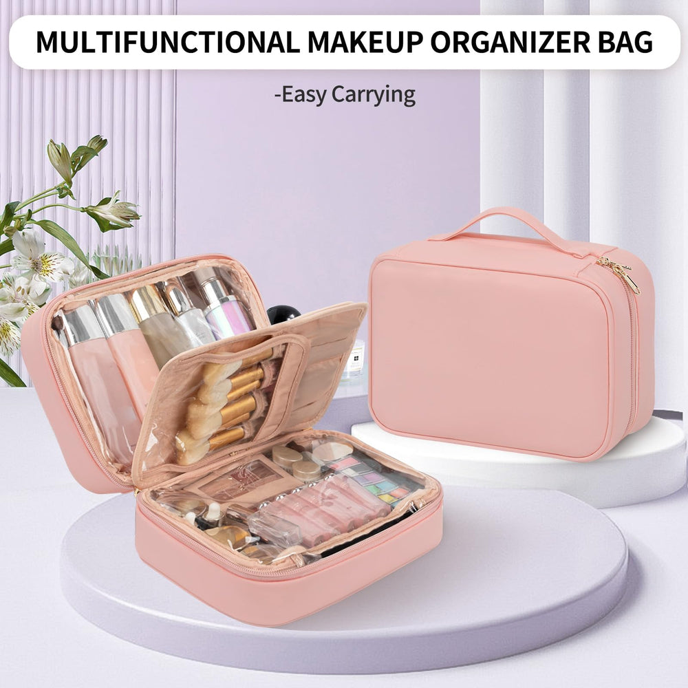 OCHEAL bag features multiple compartments for organized cosmetics and toiletries.