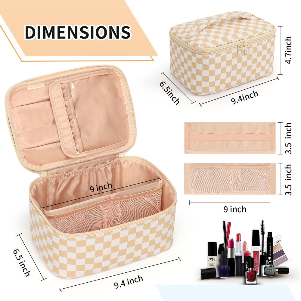 OCHEAL plaid beige design adds stylish touch to your travel kit