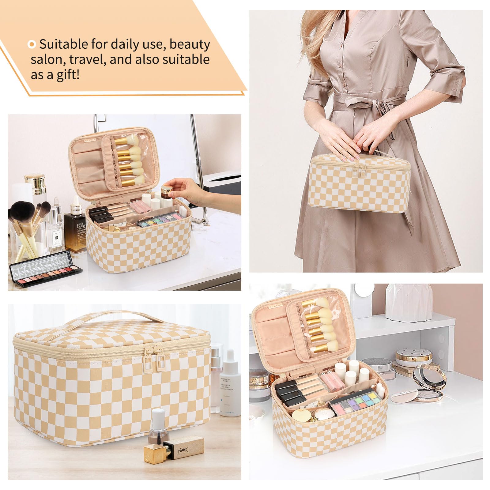 OCHEAL portable and lightweight makeup bag for on-the-go routines