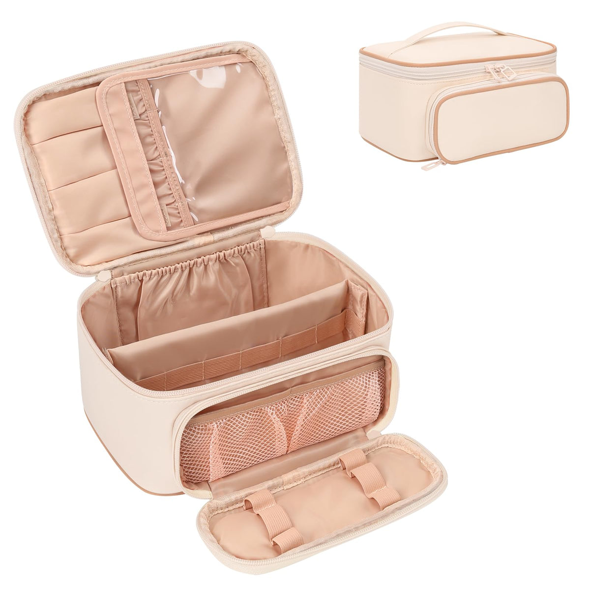 OCHEAL makeup bag in quilted water-resistant fabric for everyday durability and style.