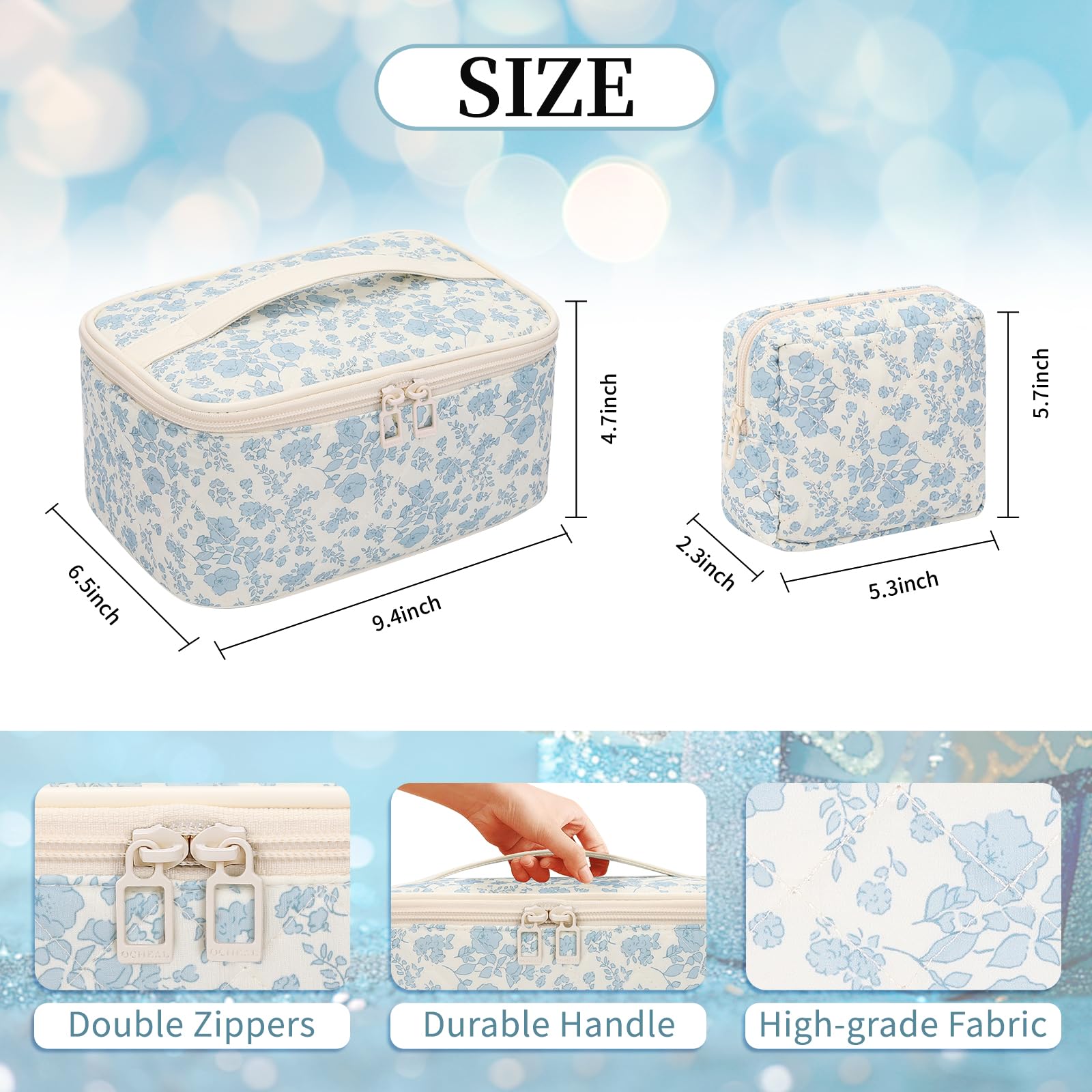 OCHEAL Makeup Bag Set small pouch essentials ready for quick touchups