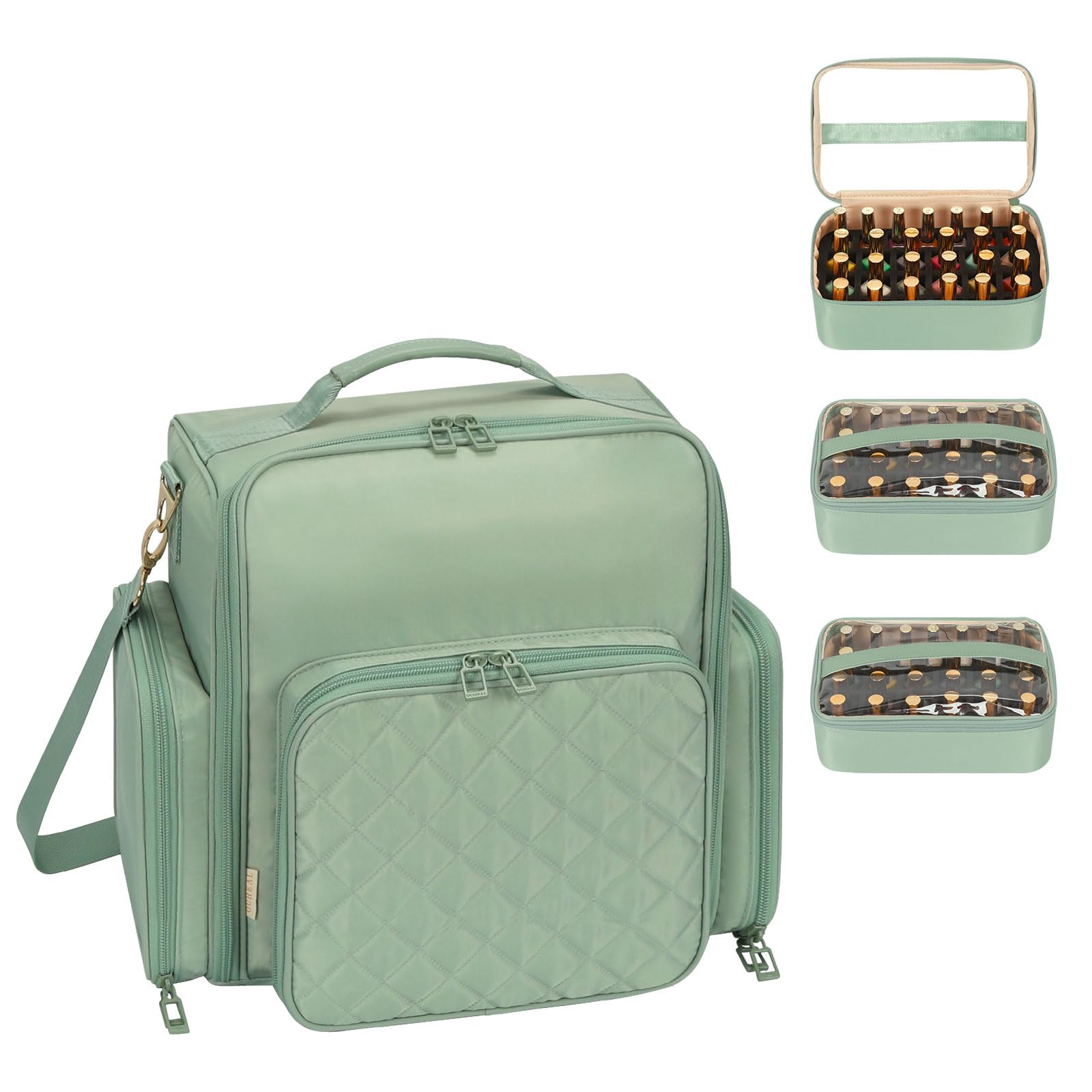 OCHEAL nail polish organizer compact-fit-in-suitcase proves travel-friendly, space-efficient storage