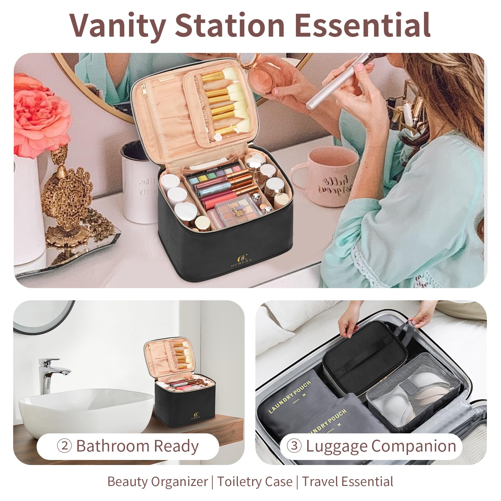 OCHEAL black material withstands daily travel and looks sleek.