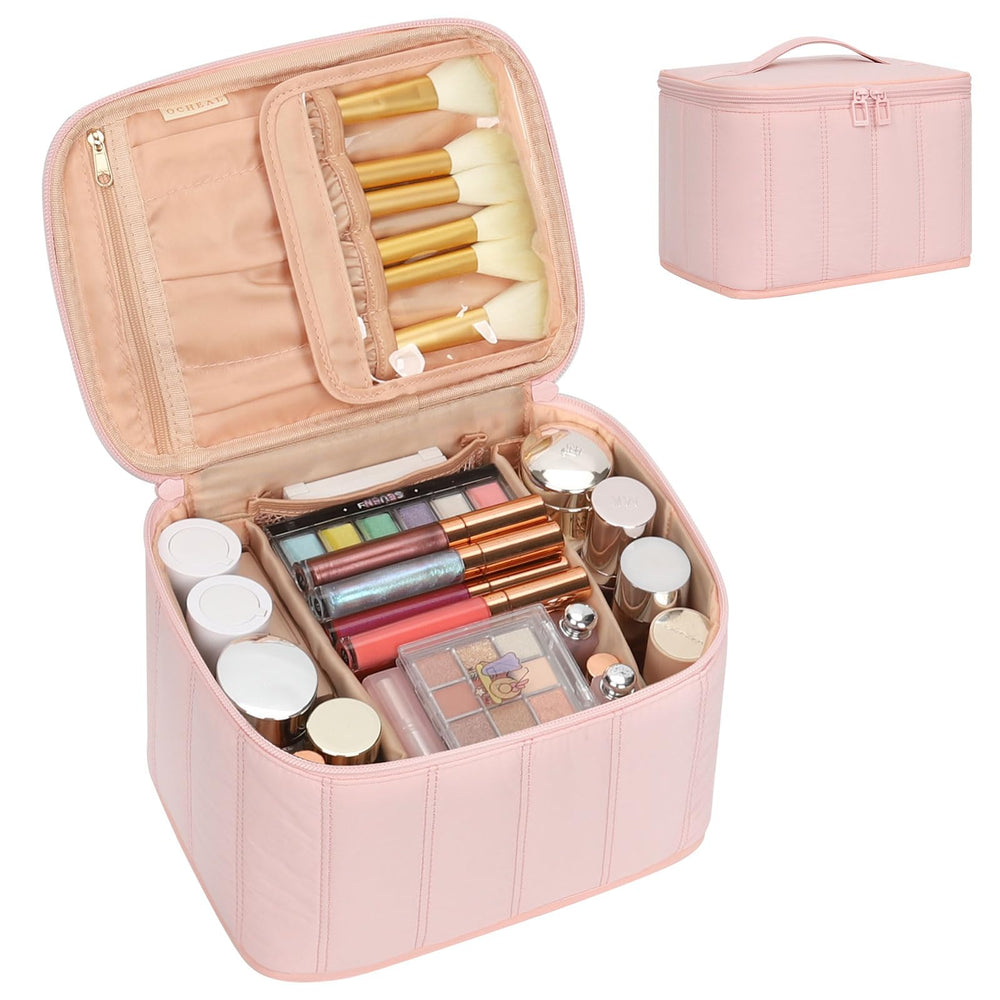 OCHEAL pink travel toiletry bag suits daily routines and trips