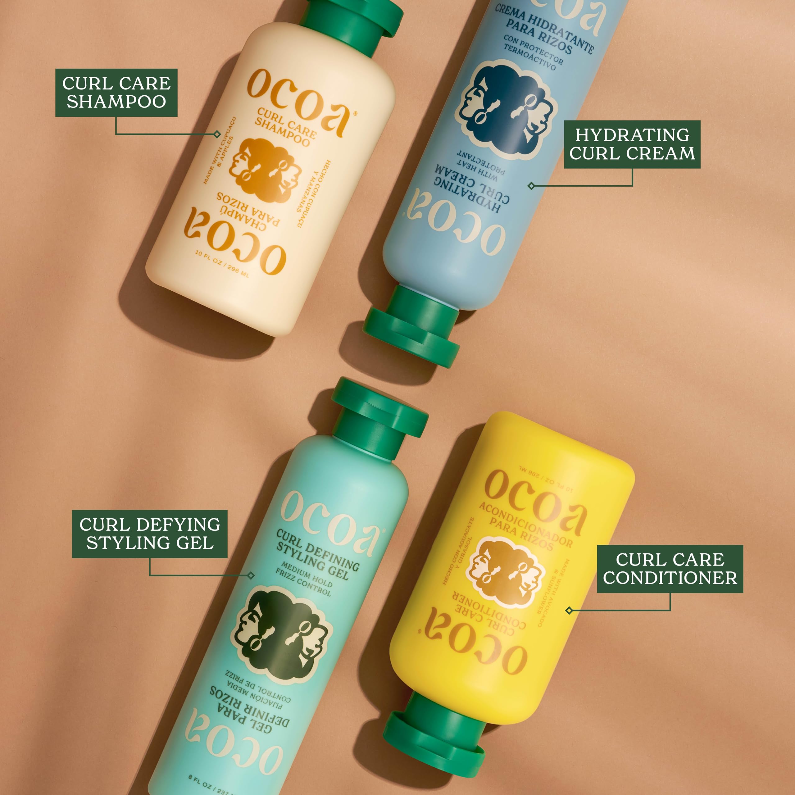 OCOA Hydrating Curl Cream paired with Curl Defining Styling Gel for extra moisture