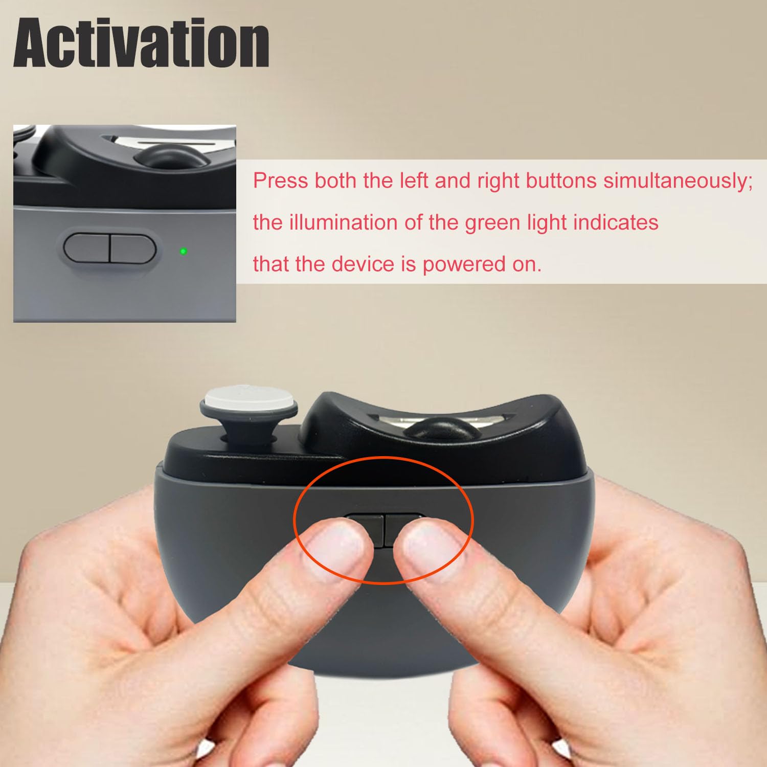 ocpcrn Easyclip safety-cutting-head minimizes skin contact during trimming.