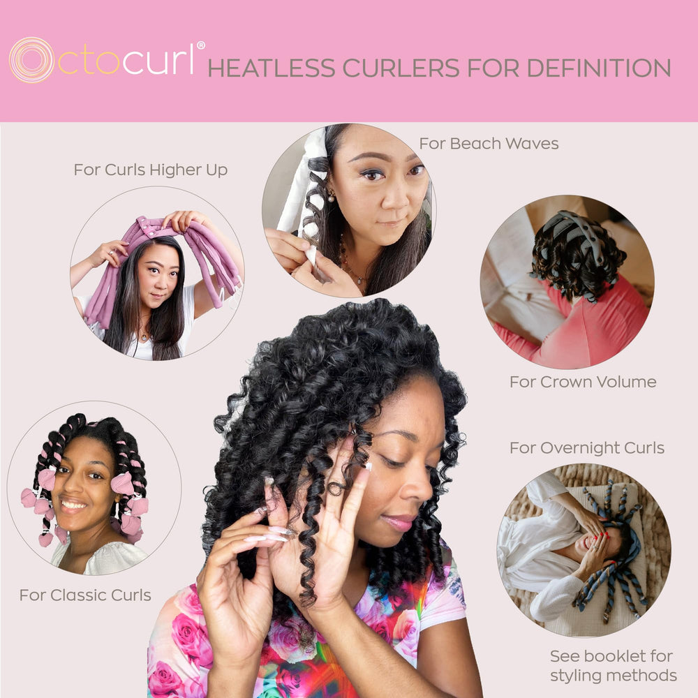 Octocurl 12 built-in curlers design enabling even coverage around the head