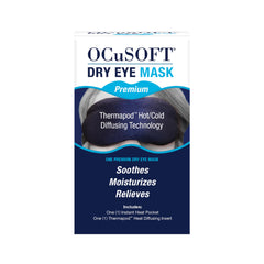 OCuSOFT Dry Eye Mask Premium front view shows comfortable design for soothing heat relief.