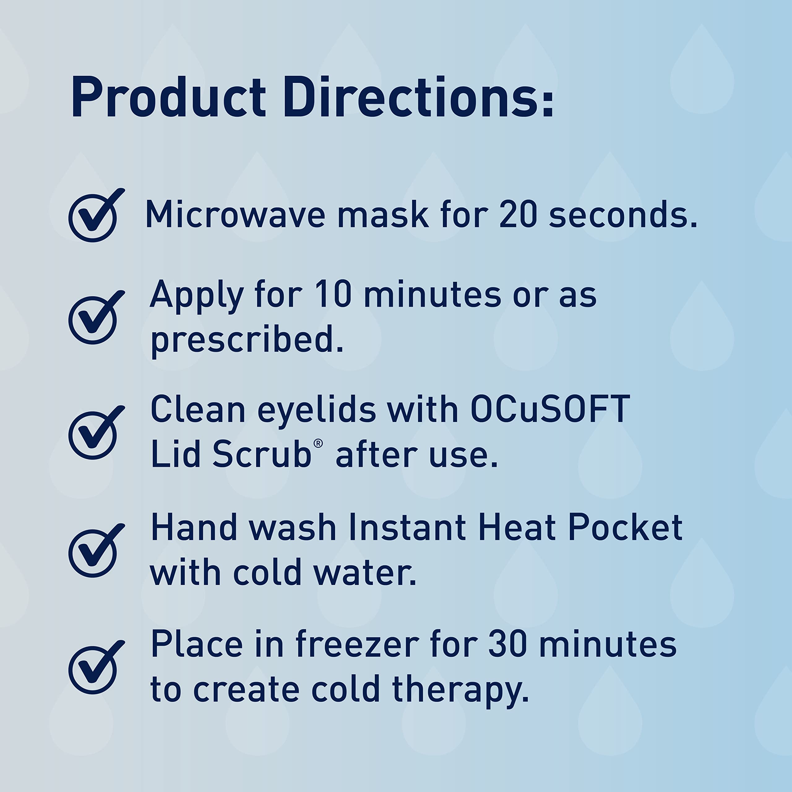 OCuSOFT Dry Eye Mask Premium moist heat view emphasizes comforting warmth for dryness.