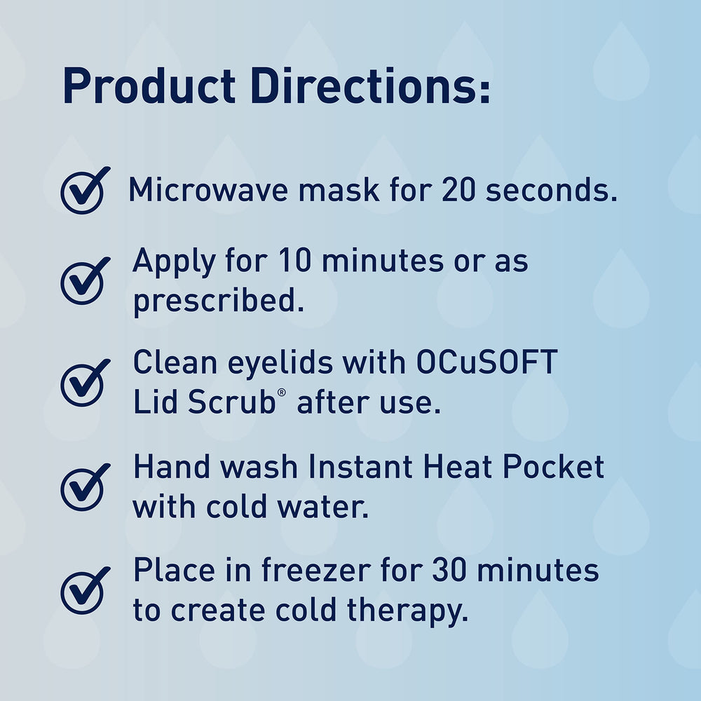 OCuSOFT Dry Eye Mask Premium moist heat view emphasizes comforting warmth for dryness.
