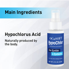 OCuSOFT HypoChlor spray 2oz container showcases compact portability for home or travel