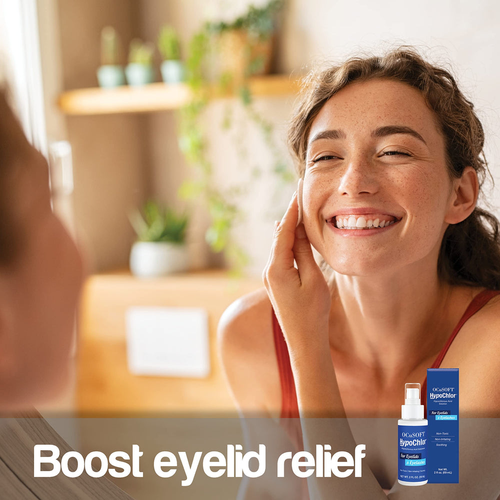 OCuSOFT HypoChlor spray ingredients emphasize natural, gentle care for sensitive lids