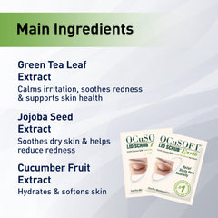 OCuSOFT Lid Scrub Earth with natural ingredients highlighted for daily eyelid care.