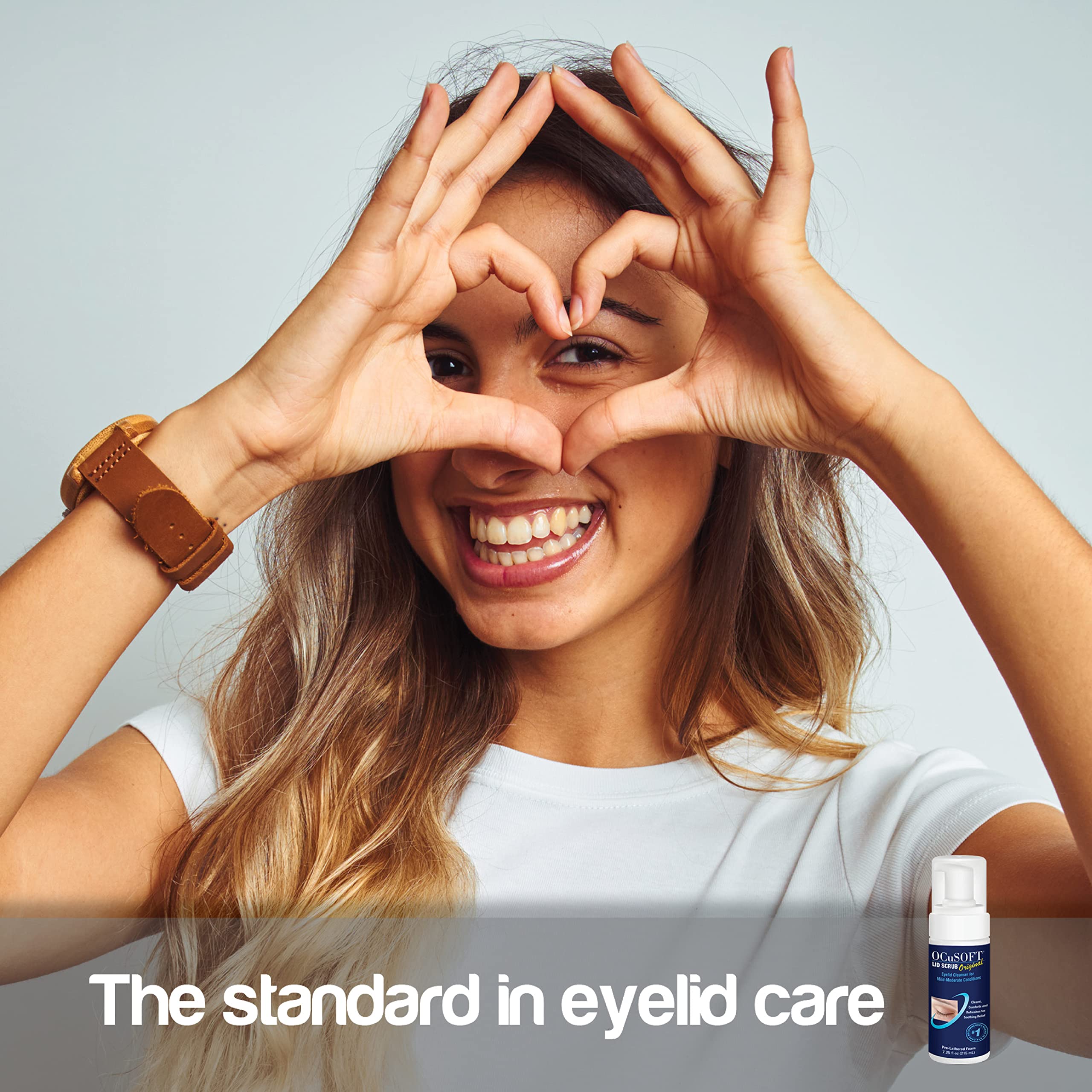 OCuSOFT Lid Scrub 7.25 fl oz label—long-lasting daily eyelid and lash cleansing product.