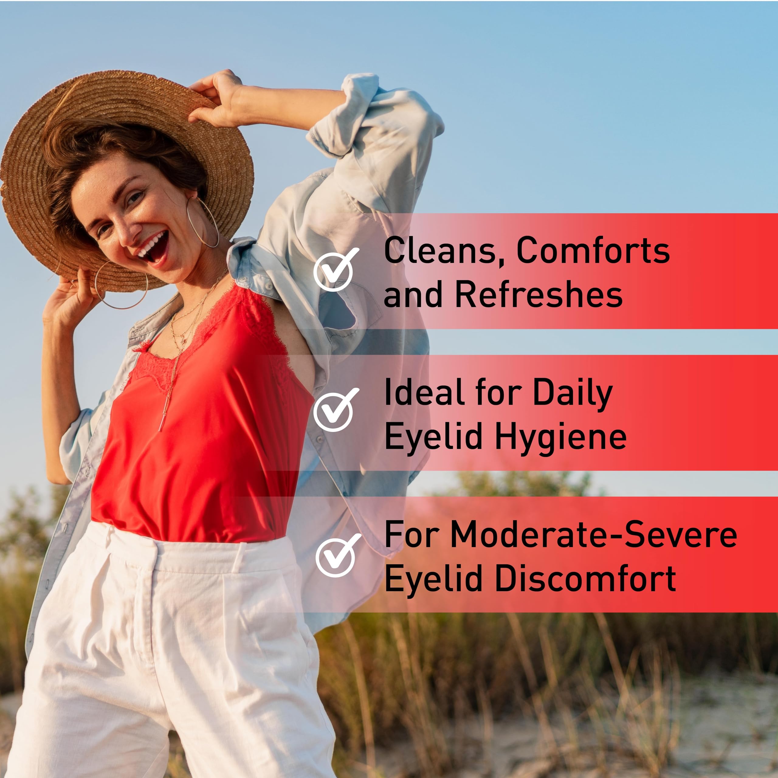 OCuSOFT Lid Scrub Plus gentle formula for sensitive eyelids during routine cleansing.