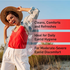 OCuSOFT Lid Scrub Plus gentle formula for sensitive eyelids during routine cleansing.