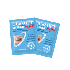 OCuSOFT Lid Scrub Plus 35-count individually packaged pads for on-the-go care.