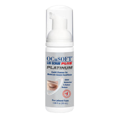 OCuSOFT Lid Scrub PLUS Platinum bottle for easy eyelid cleansing and makeup removal