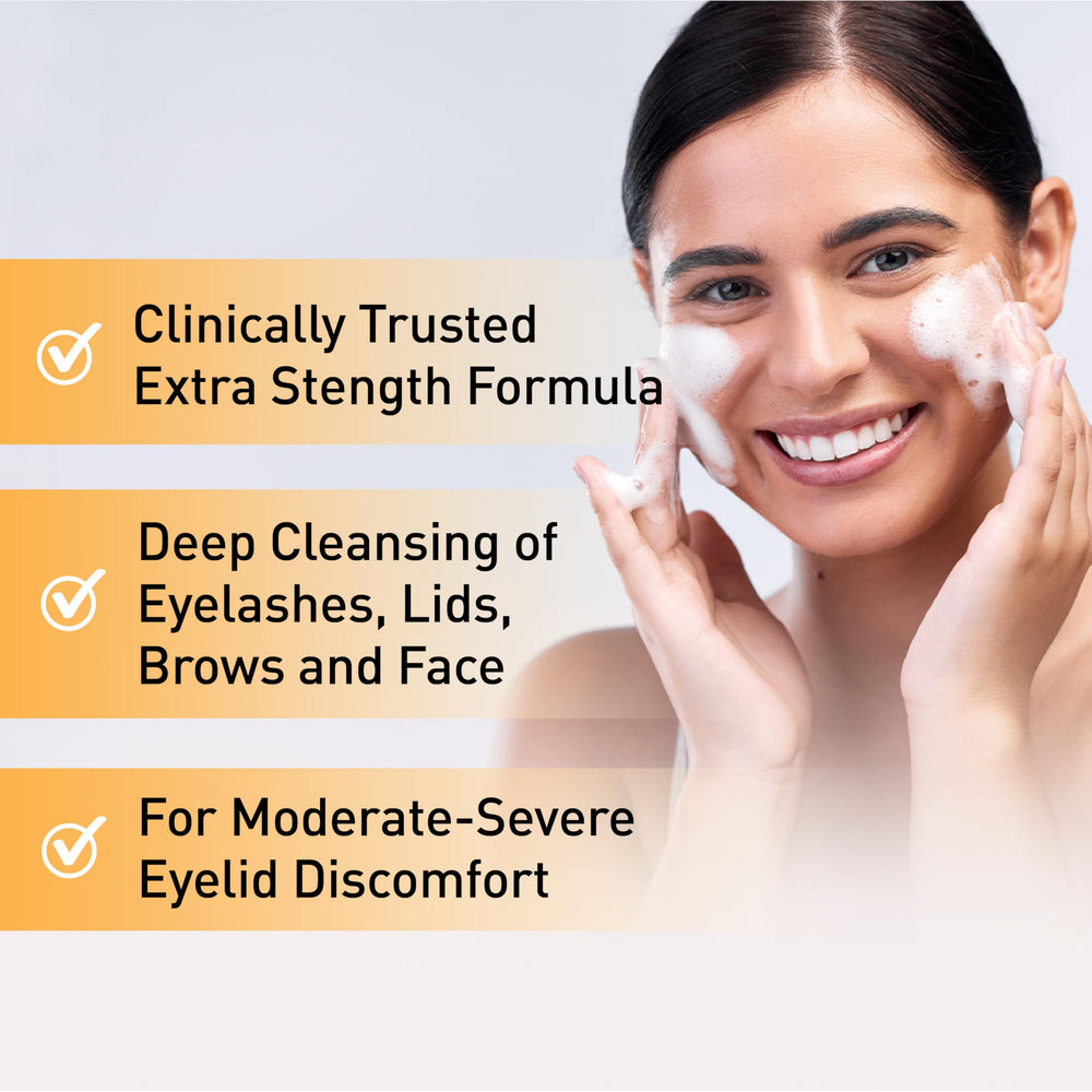 OCuSOFT Oust Demodex Foam Cleanser foaming lather ready for daily eyelid care