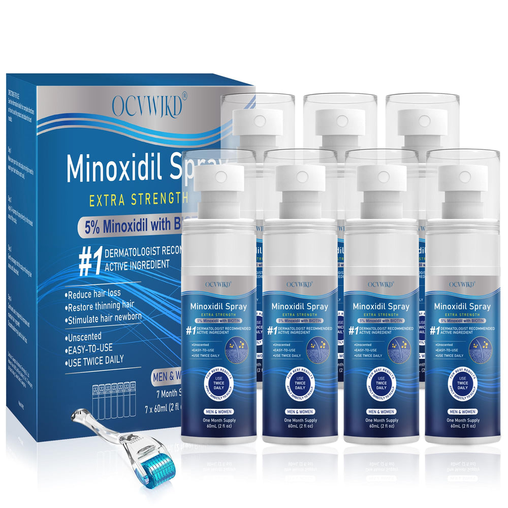 OCVWJKD 5% Minoxidil bottle for scalp use and fuller-looking hair.