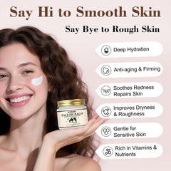OCVWJKD Beef Tallow & Honey Balm jar closeup showing creamy texture for smooth application