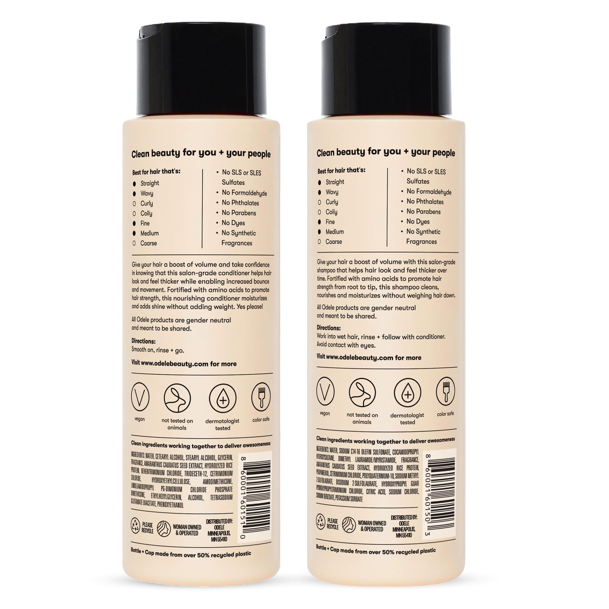 Odele 2-pack packaging showcases a practical gift-ready duo for hair health