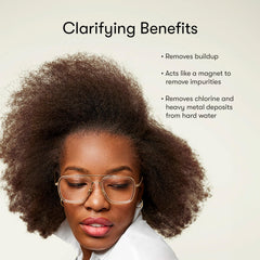 Odele Clarifying Shampoo hard-water-removal emphasizes chlorine and mineral deposit removal.