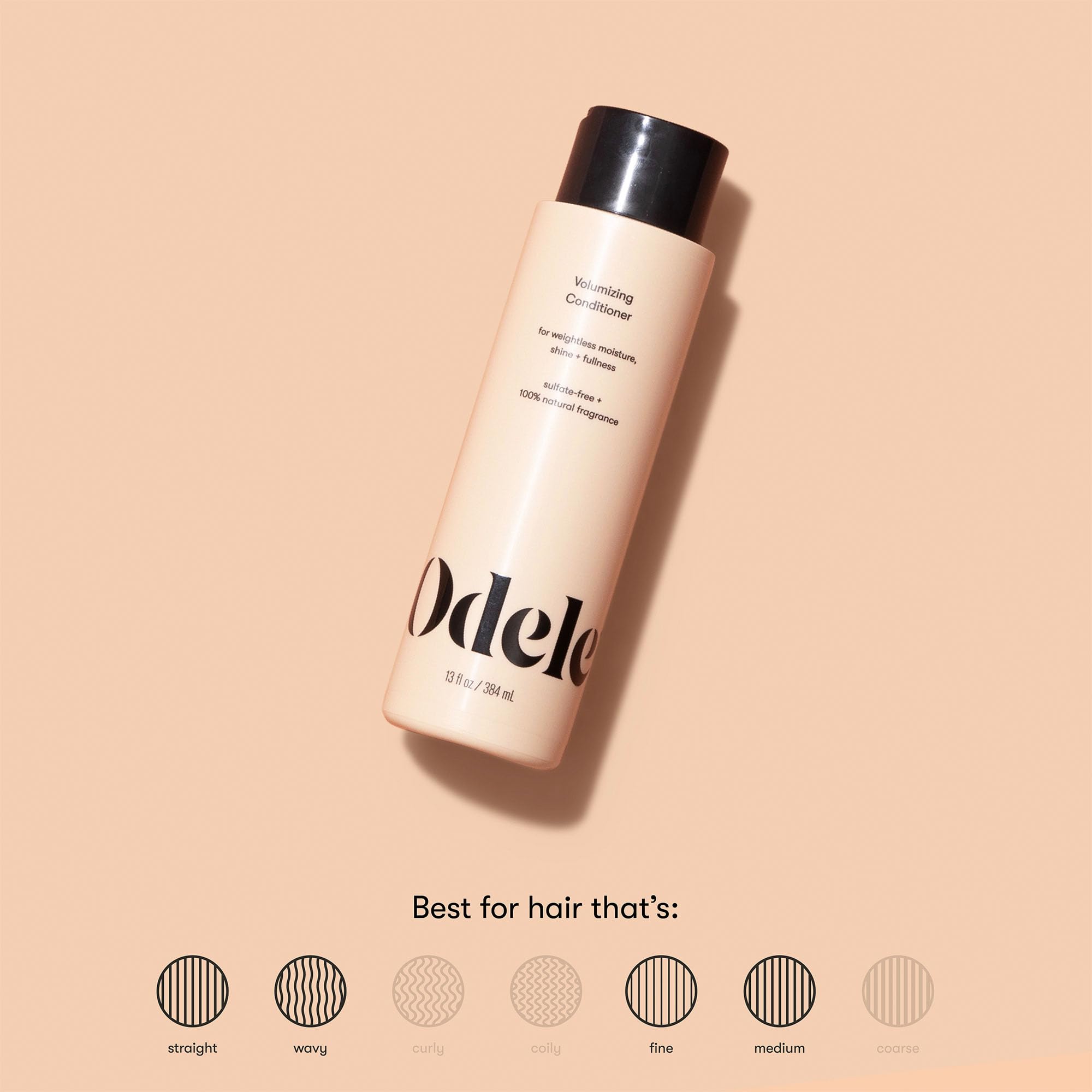 Acondicionador Odele, brillo sedoso que mejora la apariencia del cabello.