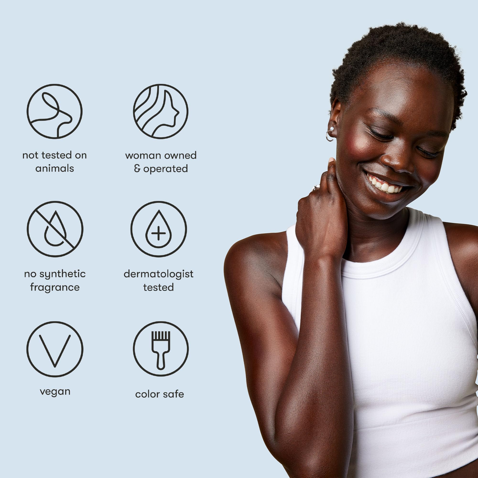 Odele dermatologist-tested label highlights safe, clean ingredients