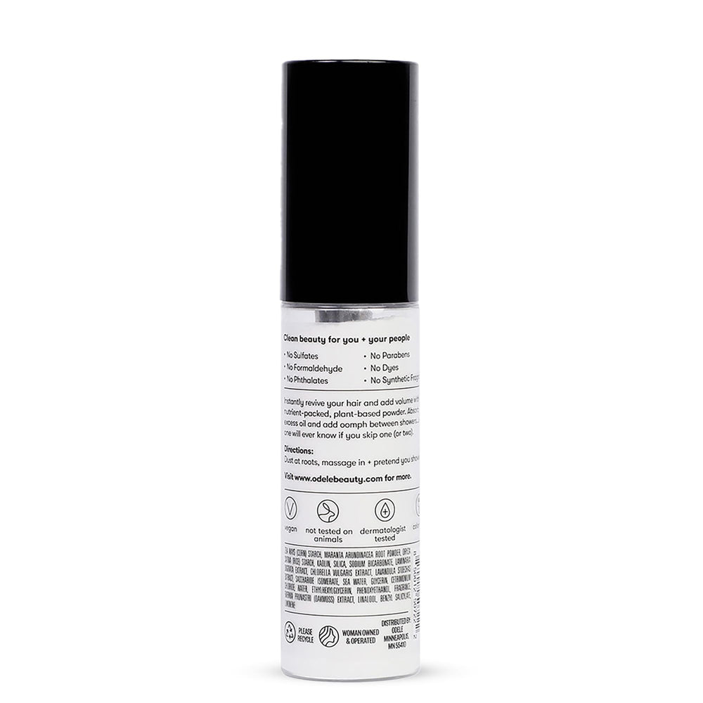 Odele Dry Shampoo color-safe vegan formula protects color and fragrance-free results.