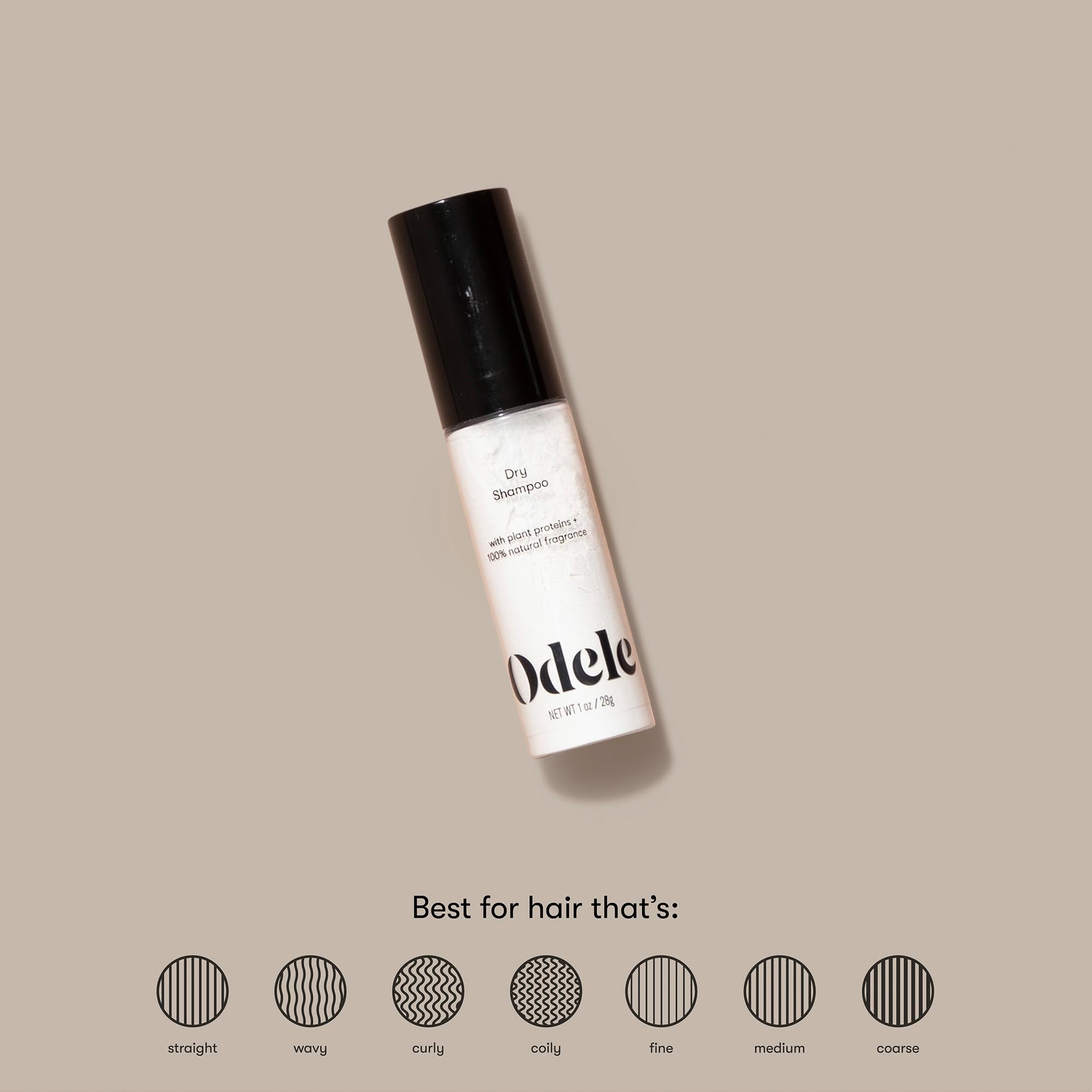 Odele Dry Shampoo roots-application demonstrates easy dispersion and lift.
