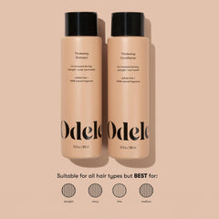 Odele gift-set box highlighting a complete hair-density routine