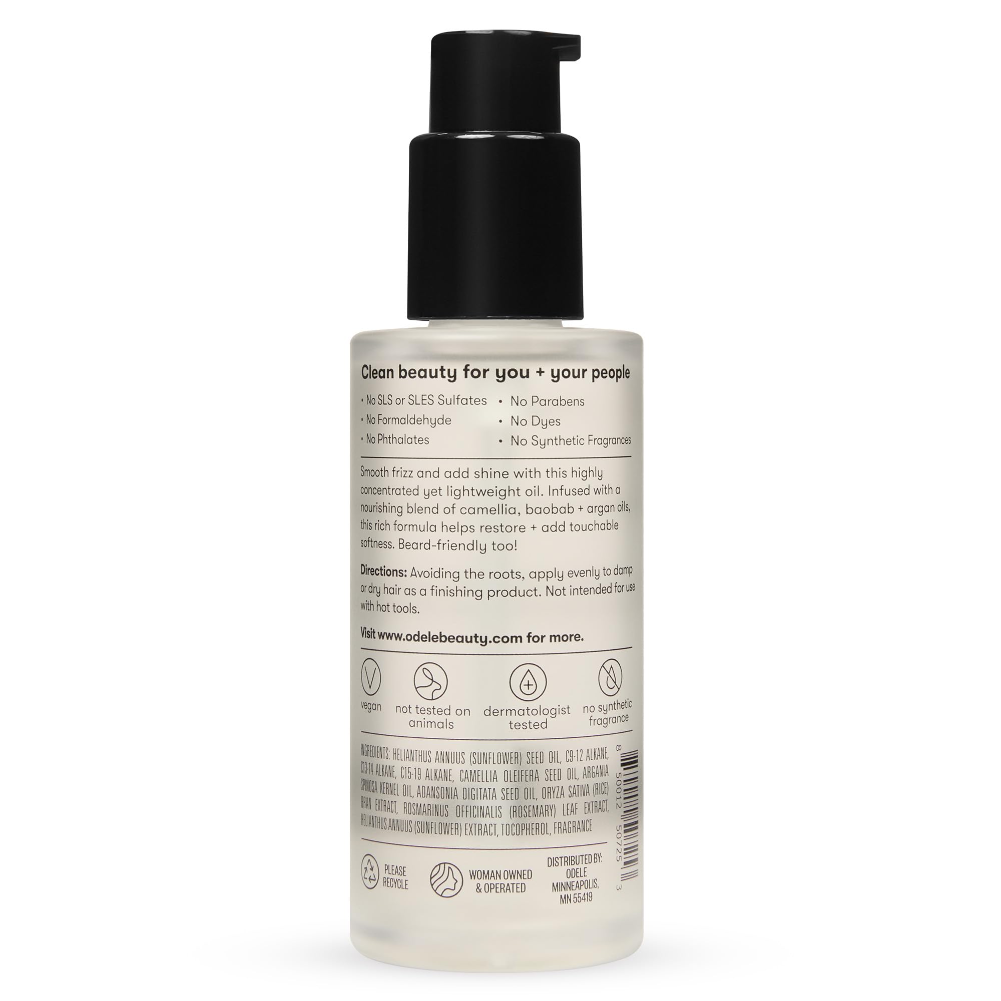 Odele hair oil beard-friendly use-case shows versatile conditioning for facial hair.