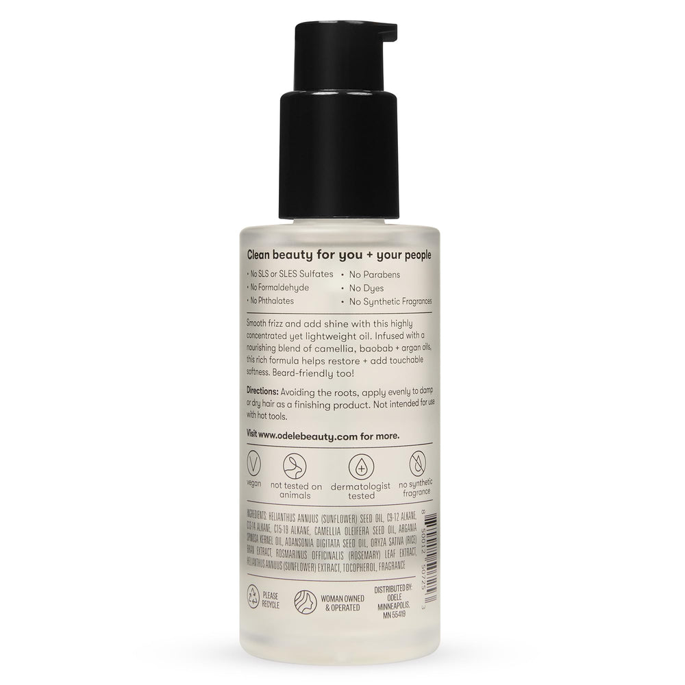 Odele hair oil beard-friendly use-case shows versatile conditioning for facial hair.
