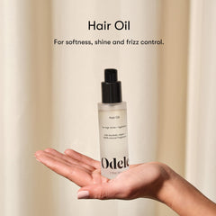Odele hair oil ingredients-camellia-baobab-argan shows nourishing blend for healthy hair.