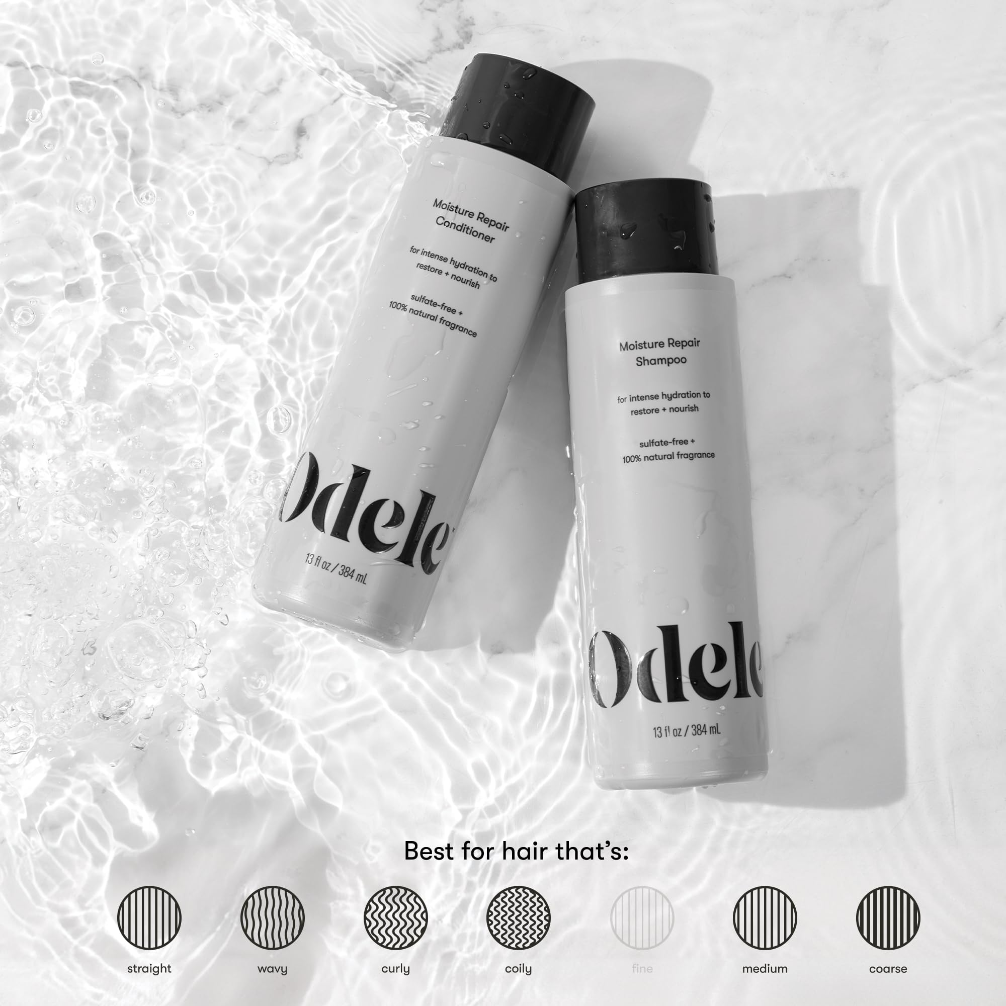 Odele Moisture Repair set packaging showcases a 2-pack gift option for gifting