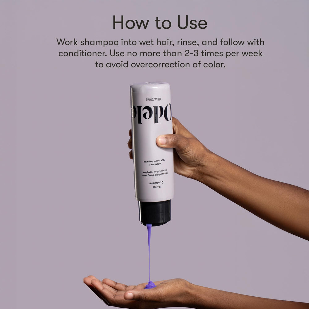 Odele product close-up highlights natural fragrance and vegan, sulfate-free formula.