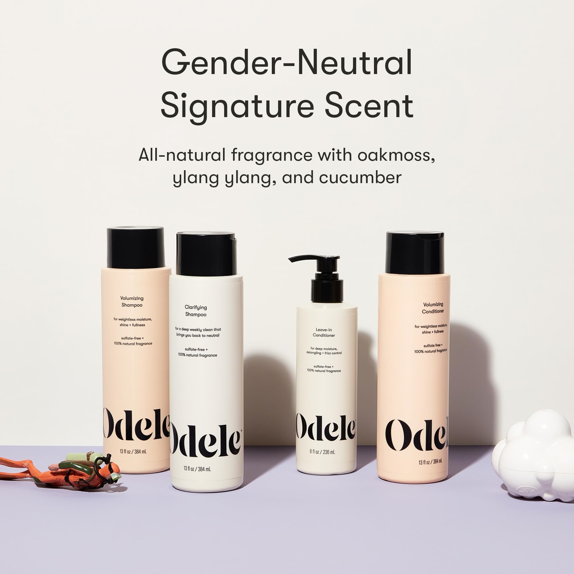 Odele signature scent bottle features oakmoss, ylang-ylang, cucumber for a unisex aroma