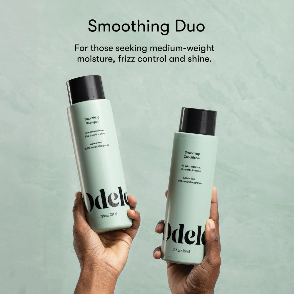 Odele Smoothing Conditioner bottle for smoother strands and manageability.