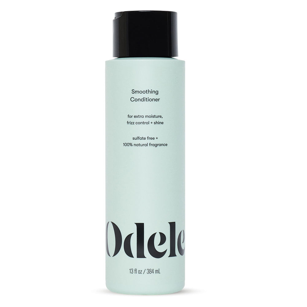 ODELE smoothing conditioner bottle showcases moisturizing formula for frizz control