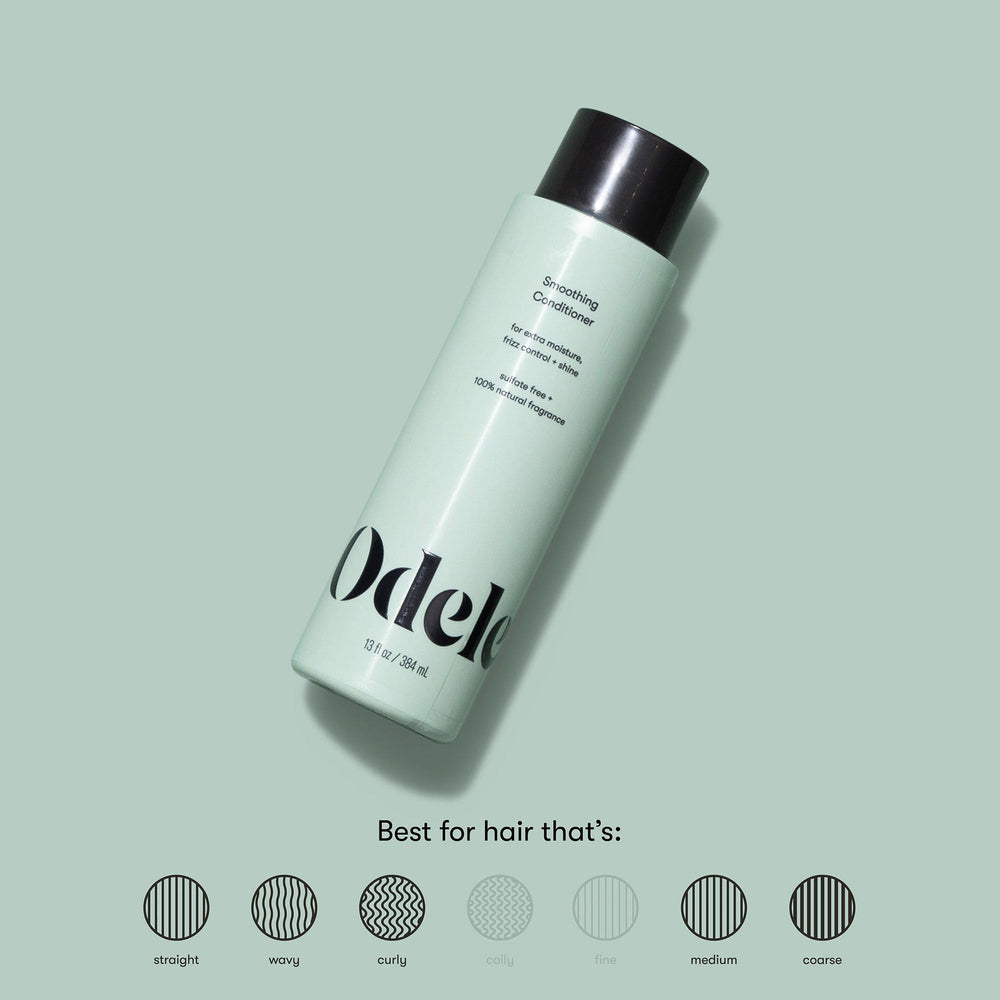 ODELE smoothing conditioner hair strands reveal shine and hydrated texture