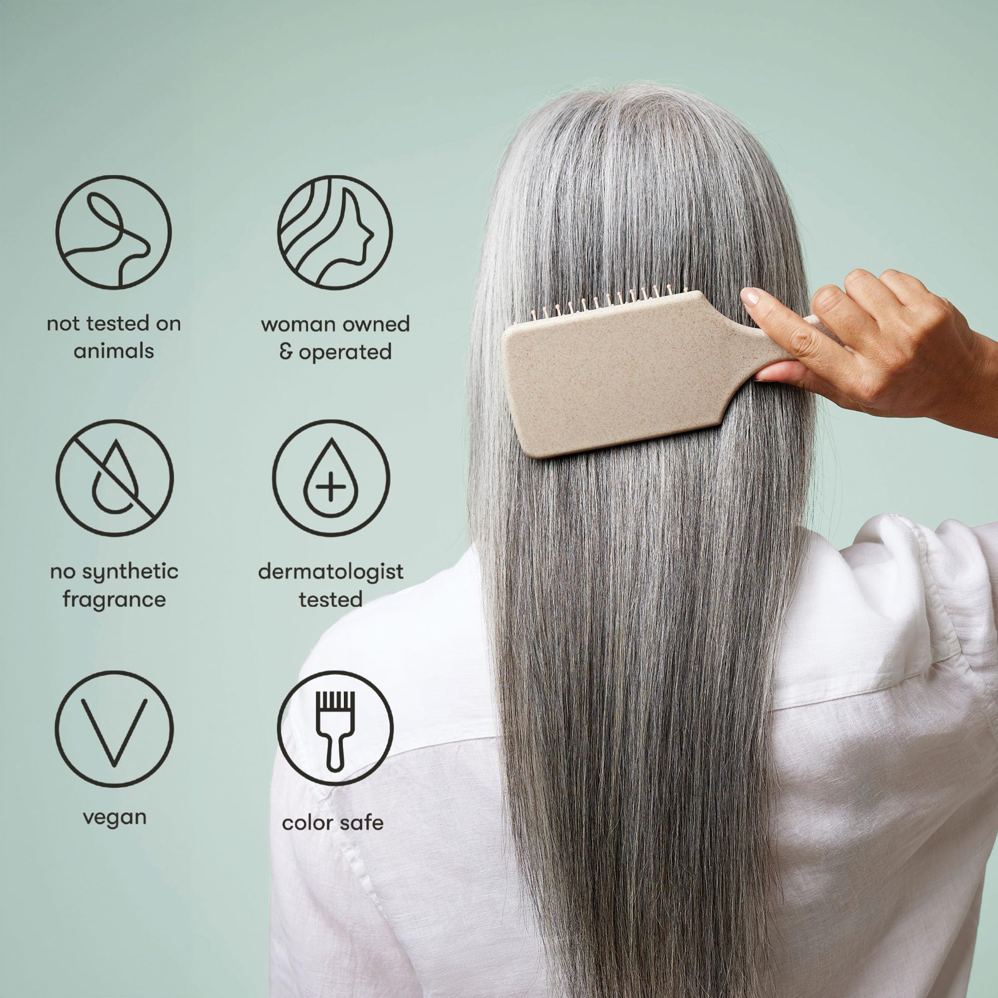 ODELE smoothing conditioner label highlights vegan and cruelty-free standards
